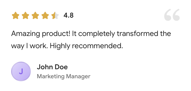 Review Card